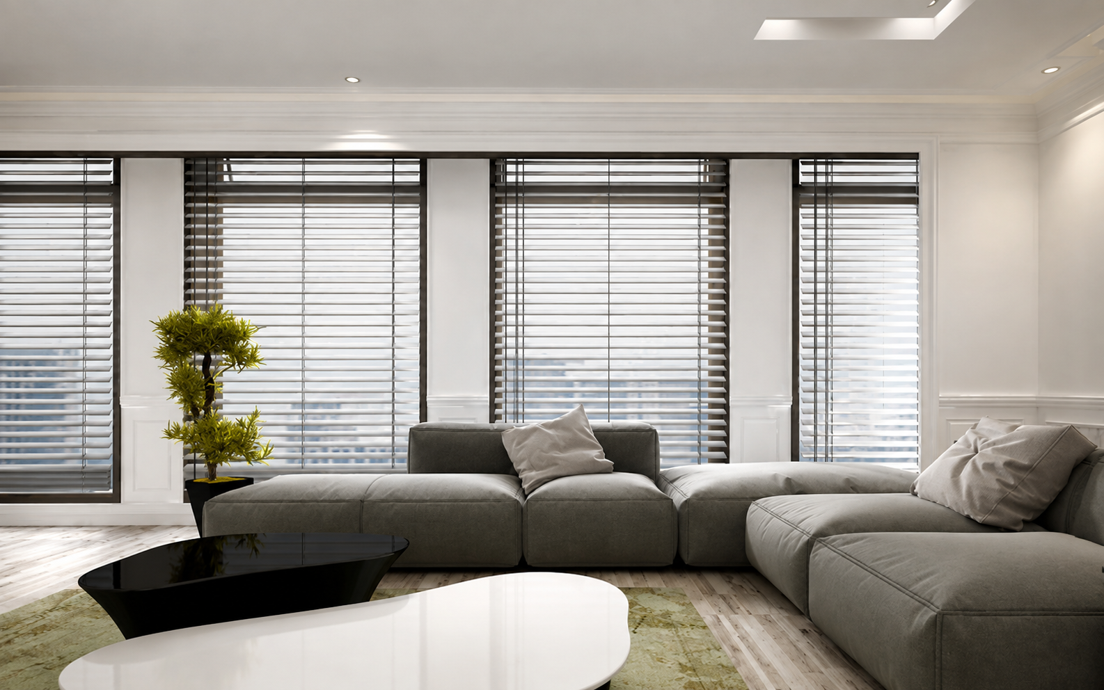 Custom blinds installed in an Atlanta home